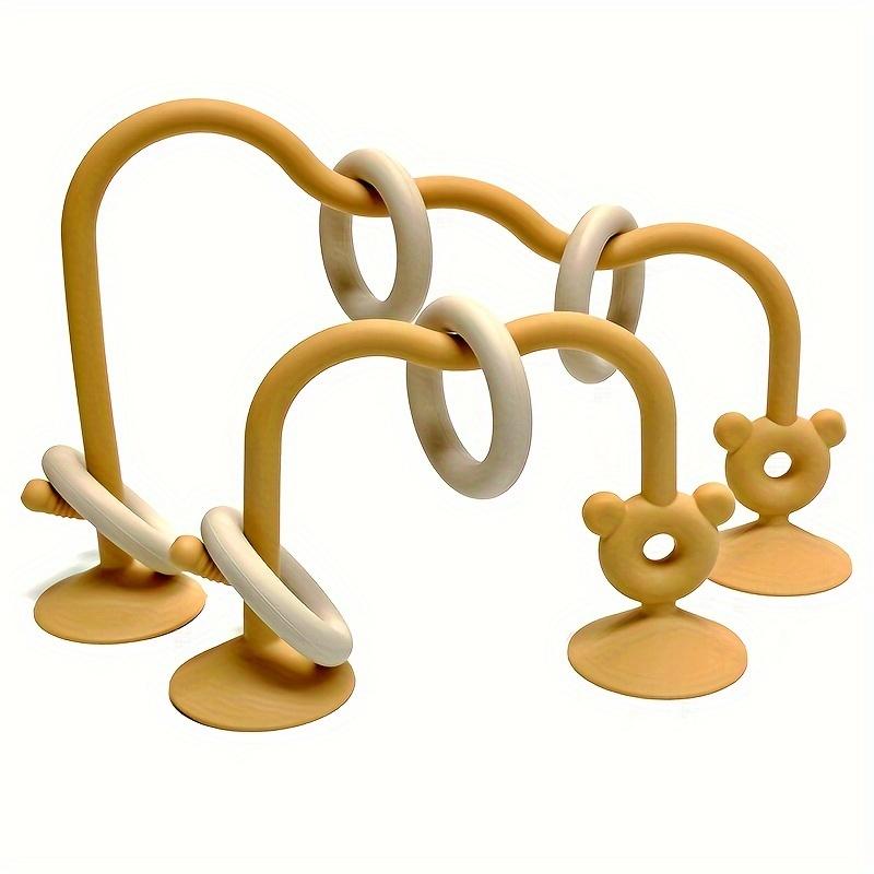 

1pc, Silicone Early Education Puzzle Game Toy, Silicone Desktop Toy Winding Beads жовтий