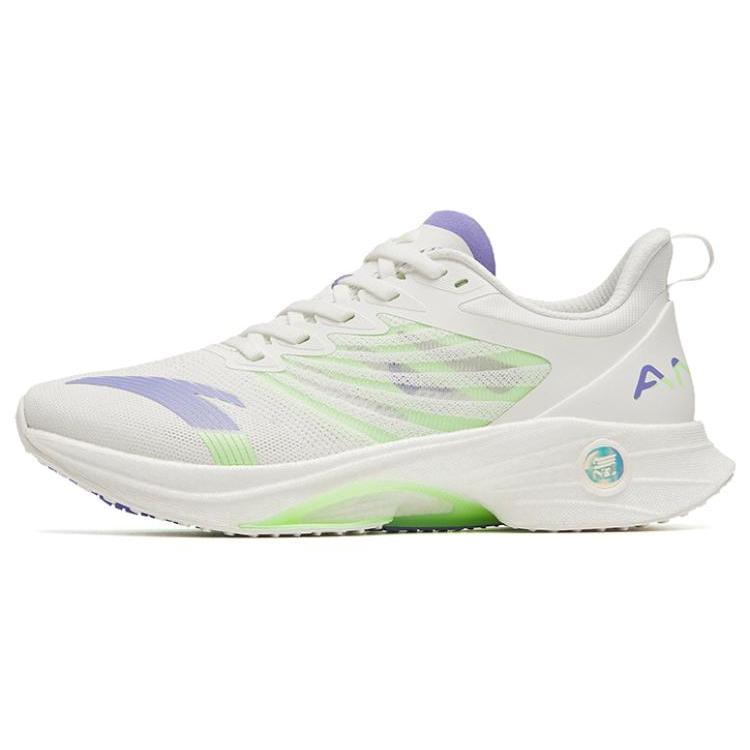 

Anta MACH 3.0 Cushioning Abrasion Resistant Lightweight Low top Running Shoes Women s White Purple Green 122325583-2 35.5