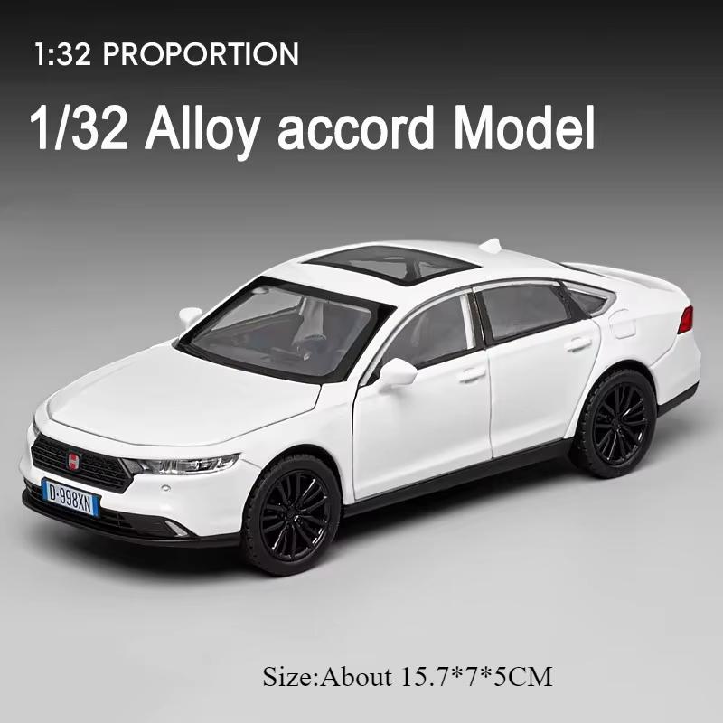 PCDB3 1:32 Honda CIVIC TYPE-R Accord Toys Diecast Alloy Models Car 6 Doors Opened Sound Light Pull Back Cars Children's Holiday Gifts