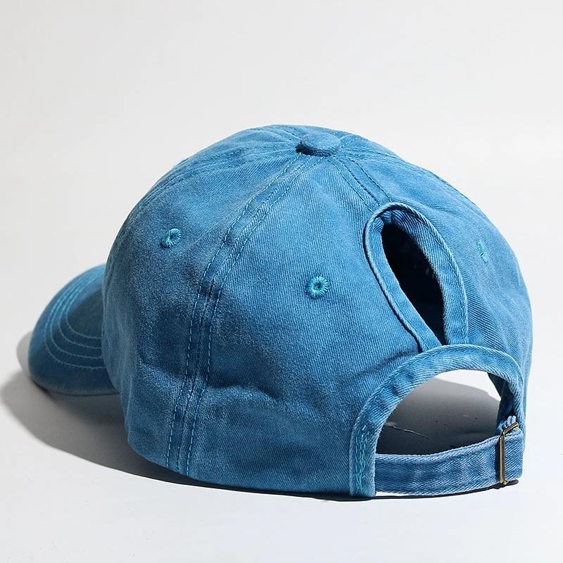 Korean-Style Washed Baseball Cap Spring and Summer Vintage Soft-Top Sun Hat Plain Distressed Denim Cap