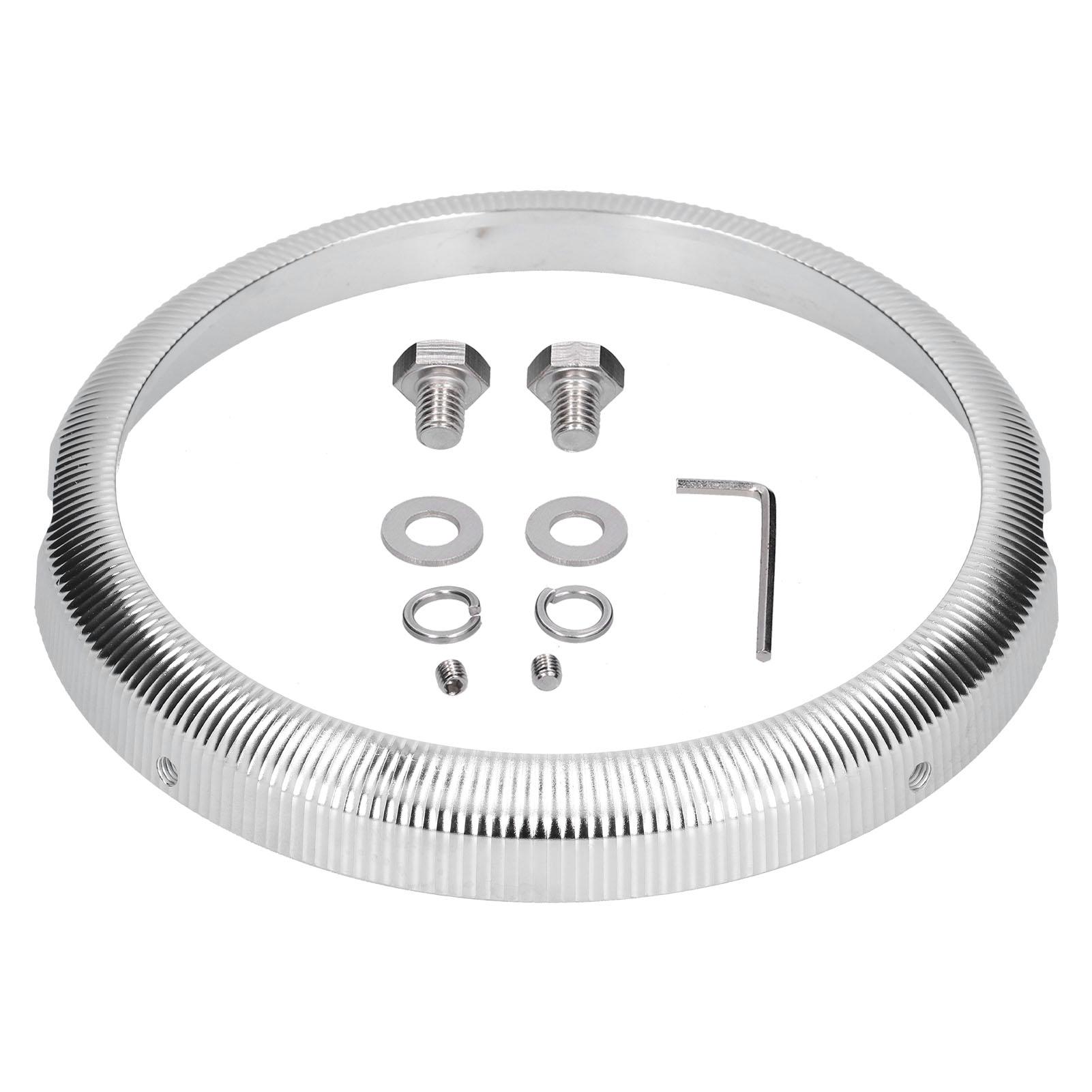 Universal Headlight Mounting Ring CNC Aluminum Alloy LED Headlamp Mount Bracket for Motorcycle Silver