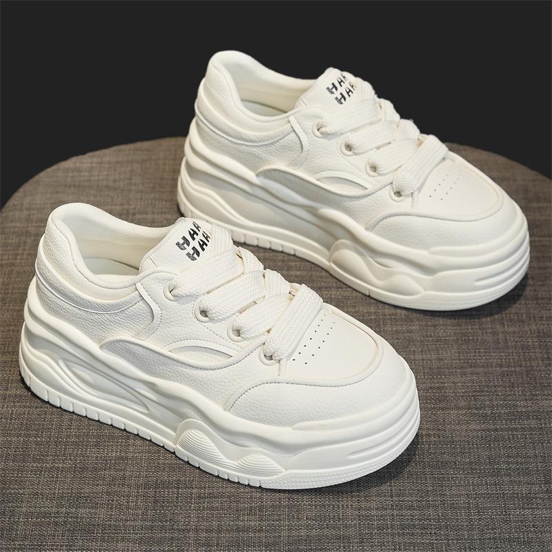 Popular women's shoes autumn and winter new thick-soled heightening little white shoes women's sports and leisure classic versatile purple board shoes