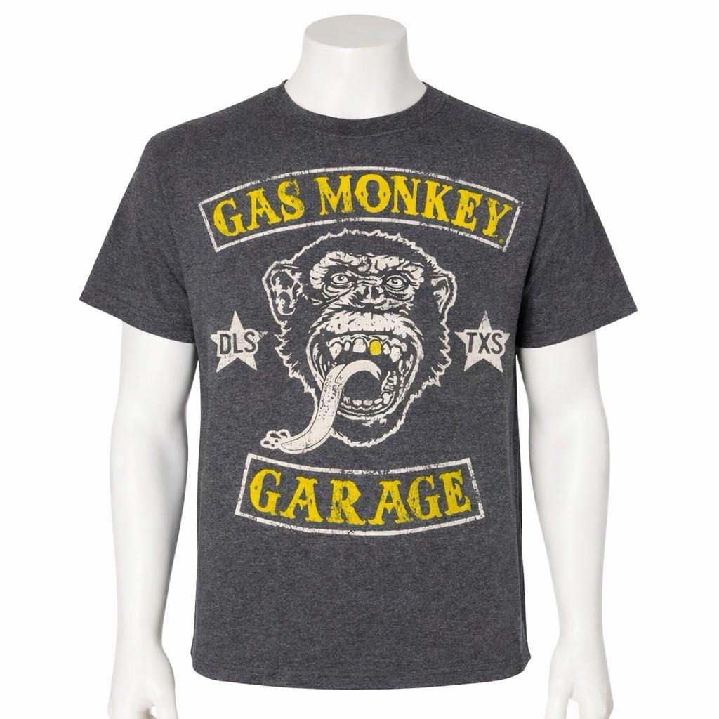 Gas Monkey Garage T-Shirt XL Gray Dallas TX Monkey Graphic Logo Tee Fast N Loud Unisex T-Shirt
