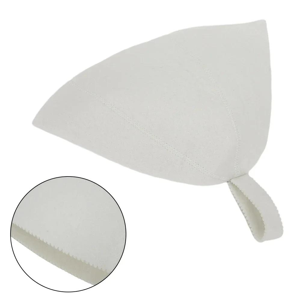 Heat Protection Sauna Hat Russian Bath Hat For Bathroom Thicken Wool Felt Shower Cap Hair Turban Lain Felt Hat For Steam Room