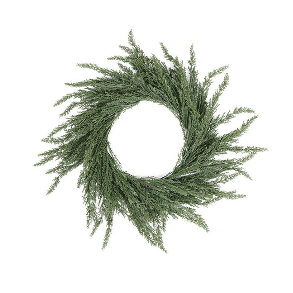 Artificial Christmas Decoration Festive Atmosphere Front Door Decor Artificial Wreath Flexible Decoration Lifelike Appearance