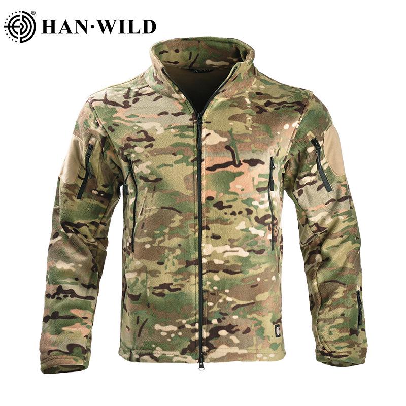 Hanye Men's Tactical Fleece Windbreaker with Stand-Up Collar for City Commuting