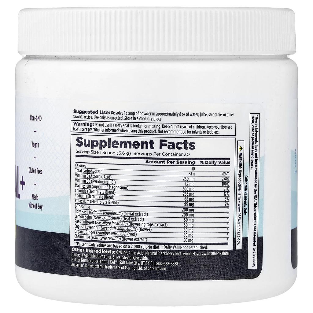 KAL, Mellow Mineral+, Blackberry Lemonade, 198g (6.9oz)