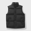 2024 Men's Trendy Solid Color Stand-up Collar Waistcoat: Warm and Casual Autumn/Winter Vest