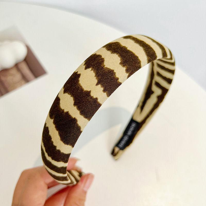 

Резинка для волос с широкими краями, аксессуары для волос, повязка на голову из губки с темпераментным принтом, модная 17*3cm