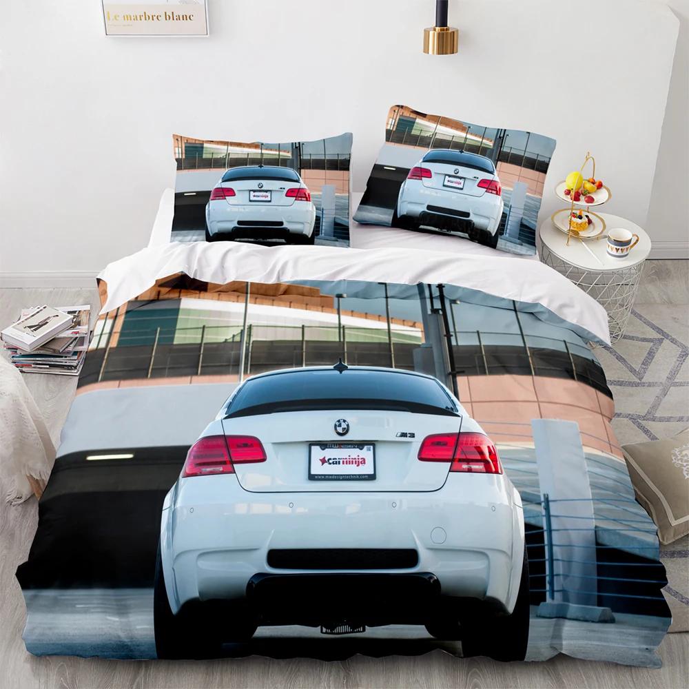 Sports Car Racing Bedding Set Single/Twin/Full/Queen/King Size SUV Truck Duvet Cover Set Aldult Kid Bedroom Supper Sports Car