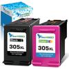 Cartridge 305 Xl, 305Xl Remanufactured Ink Cartridges For Hp 305 Xl Black And Color, For Deskjet 2710 2730 4120E 4122E[H2657]