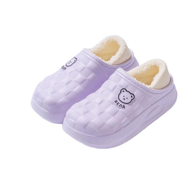 Waterproof cotton slipper bag and autumn and winter new thick-soled non-slip indoor home winter cotton shoes women's confinement shoes