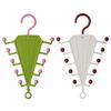V-Shaped Hanging Rack with 10 Hooks Double Sided Hanger 360° Swivel Hook Closet