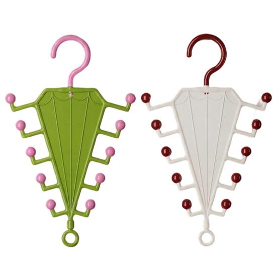 V-Shaped Hanging Rack with 10 Hooks Double Sided Hanger 360° Swivel Hook Closet