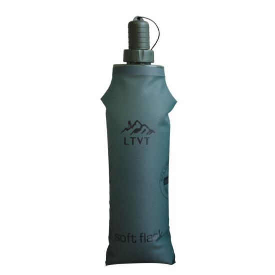 500ML Sports Soft Water Bottle Leakproof Safe No Odor Food Grade Thick Foldable Portable Mountaineering Cycling Camping Traveling Water Bottle