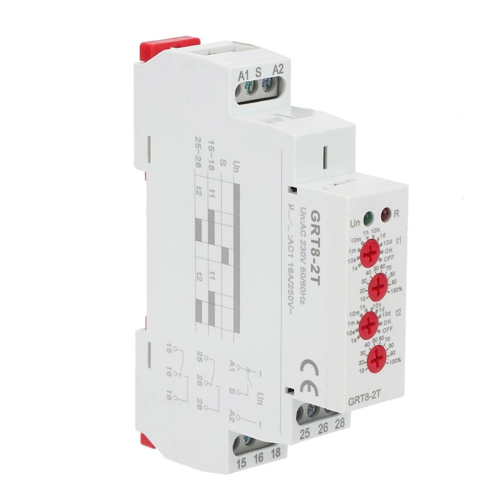 GRT82T Mini Din Rail Type Double Delay On Time Delay Relay(A230)