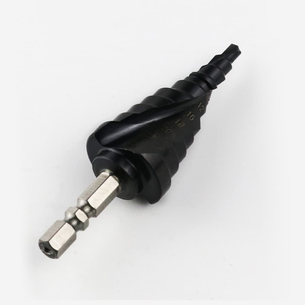 Heavy Duty Step Drill Bit with Anti-Slip Tip and High-Speed Precision for Accurate and Clean Drilling on Metal and Wood