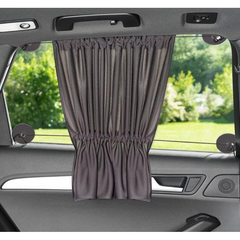 Car Sun Shade - Side Window Privacy, Heat Insulation, Suction Cup Sun Protection Curtain