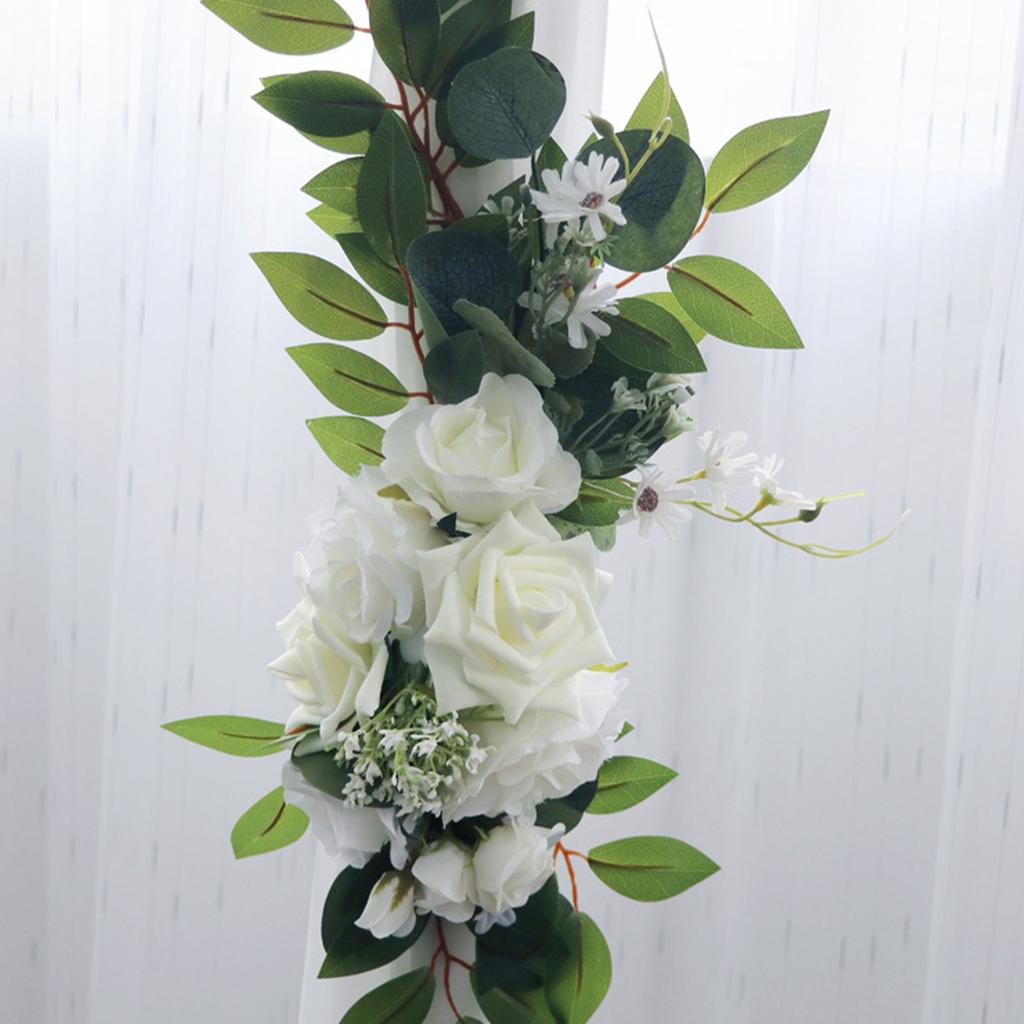 Artificial Flower Swag Set for Wedding Welcome Signs Floral Decorations Faux Wedding Arch Flowers