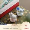 Rotating Crystal Glaze Ceramic Horse Tea Pet Ornament - Year of the Horse Gift.