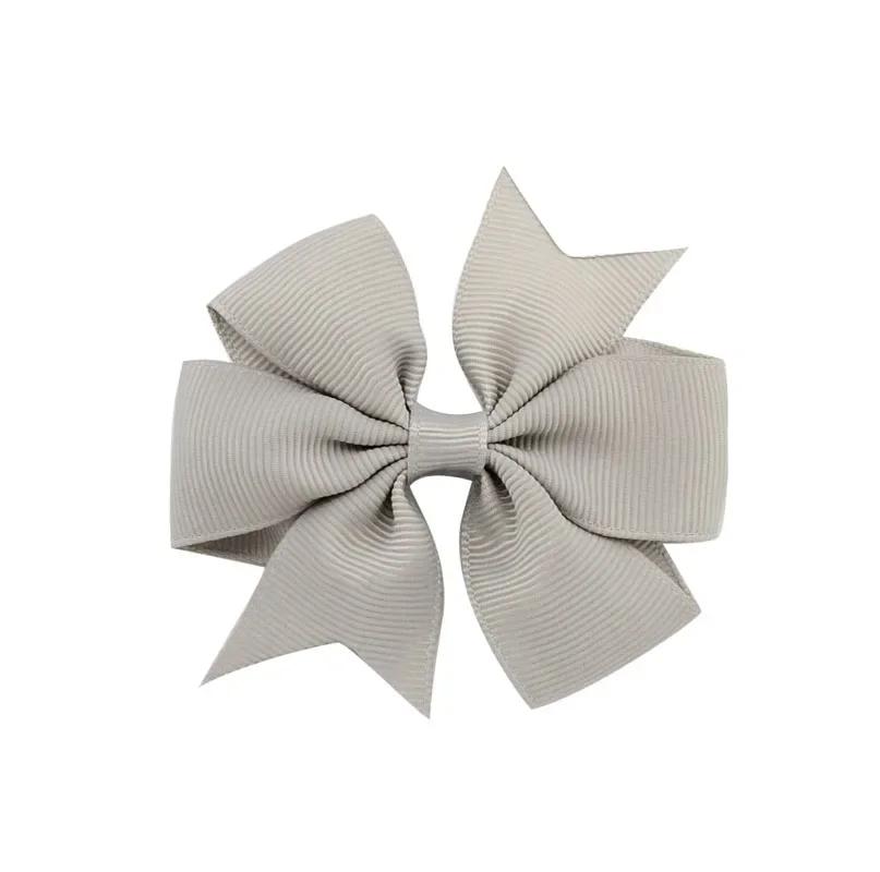 2/4/10 piezas 3'' Lazos de Cinta Sólida Pinzas para el Cabello para Bebés Niñas Lazos Hechos a Mano Pasadores Pasadores Accesorios para el Cabello para Niños