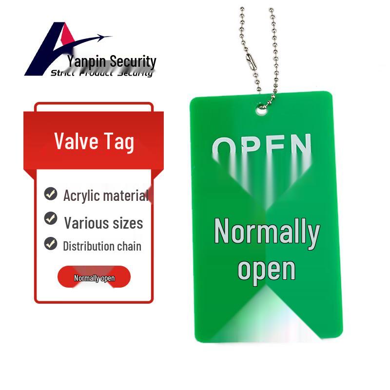 Acrylic Double-Sided Valve Status Tag