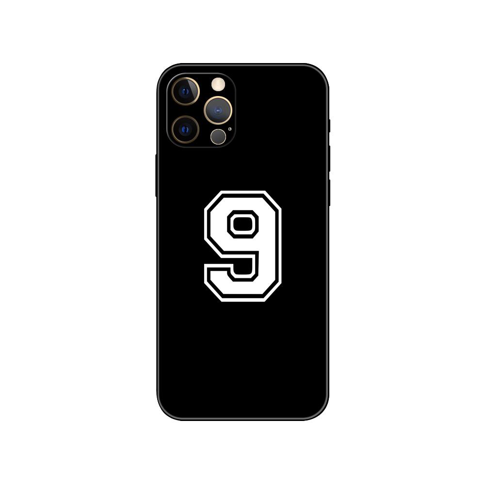 

Чехол для телефона Football Lucky number1-15 для iPhone 2020se 6s 7 8 plus x 10 XR XS 11 12 13 mini pro MAX, черная задняя крышка из ТПУ iphone X