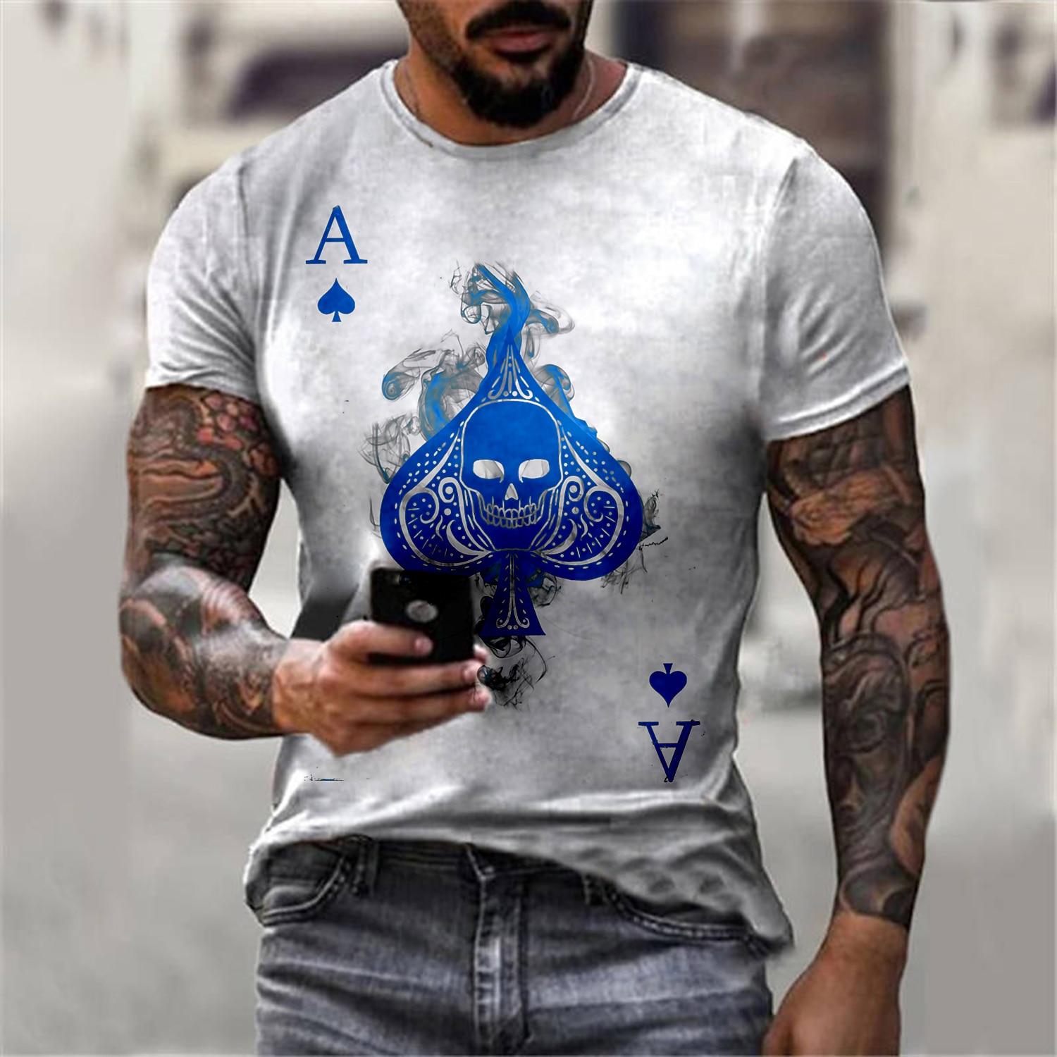 

Men s Skull Graphic Prints Shirt T Shirt Tee Short Sleeve T shirt 3D Print Round Neck Shirt Designer Classic Casual Daily Holiday 5XL