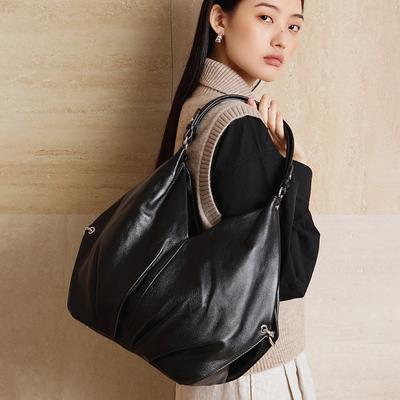 Tote Bag, Genuine Leather Women's Single-shoulder Crossbody Bag, Versatile and Niche Tote Bag for Commuting
