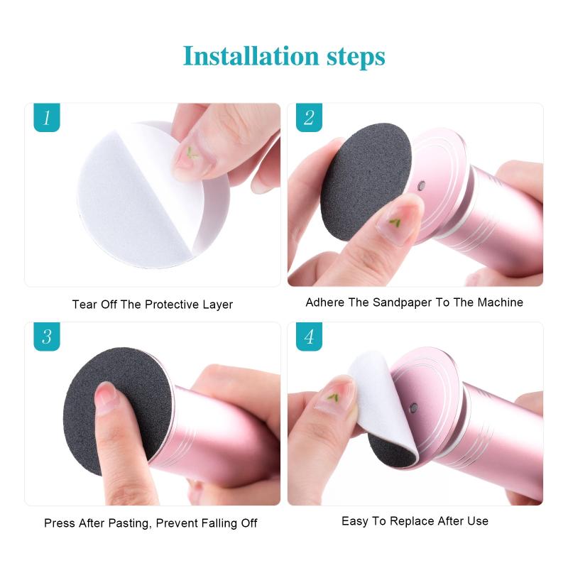 25/35Mm Austauschbares Schleifpapier Pediküre Werkzeuge Maniküre Pediküre 3/32'' Scheibe Fuß Tote Haut Entfernen Schleifpapier Scheibe