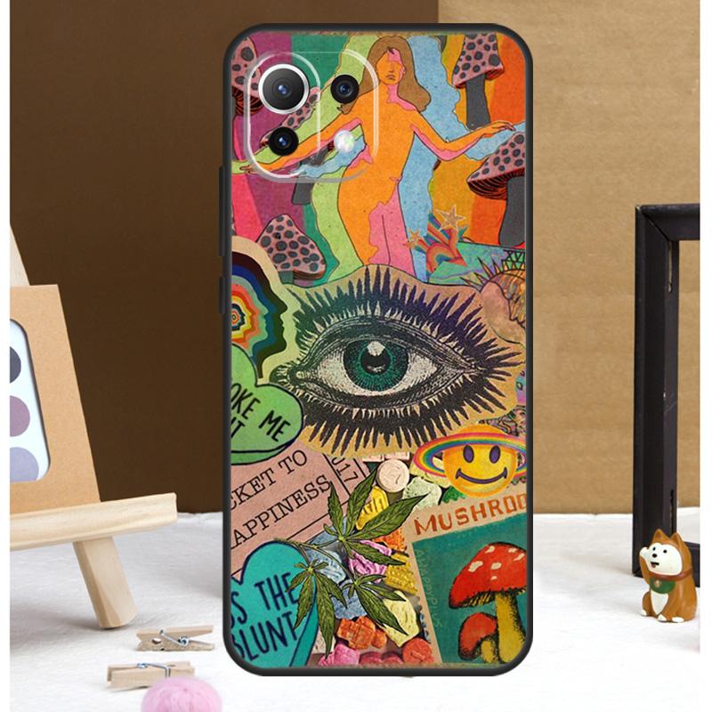 Colourful Psychedelic Trippy Art Case For Xiaomi 15 14 Ultra 13T 14T 15T 17 Pro Max POCO F7 Pro F5 F6 X5 X6 X7 F8 Ultra Cover