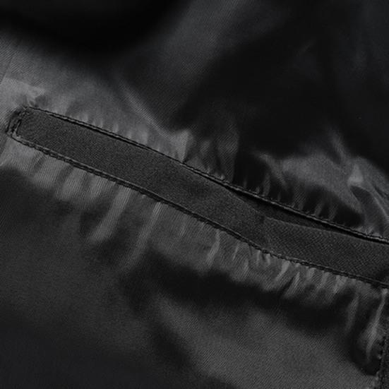 Men Down Coat Hooded Padded Drawstring Warm Winter Quilted Down Coat