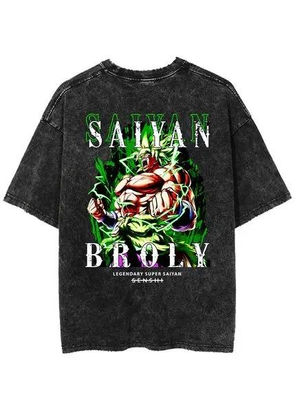 

Оверсайз Футболка с принтом Dragon Ball Broly Аниме Мужская Женская Винтажная Стиранная С коротким рукавом Streetwear Свободный Повседневный Топ Летний Y2k 2026 L бежевый