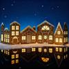2pcs Christmas Gingerbread House Cardboard Kit Reusable, Glue Free And Easy To Assemble Parent Child DIY Interactive Props