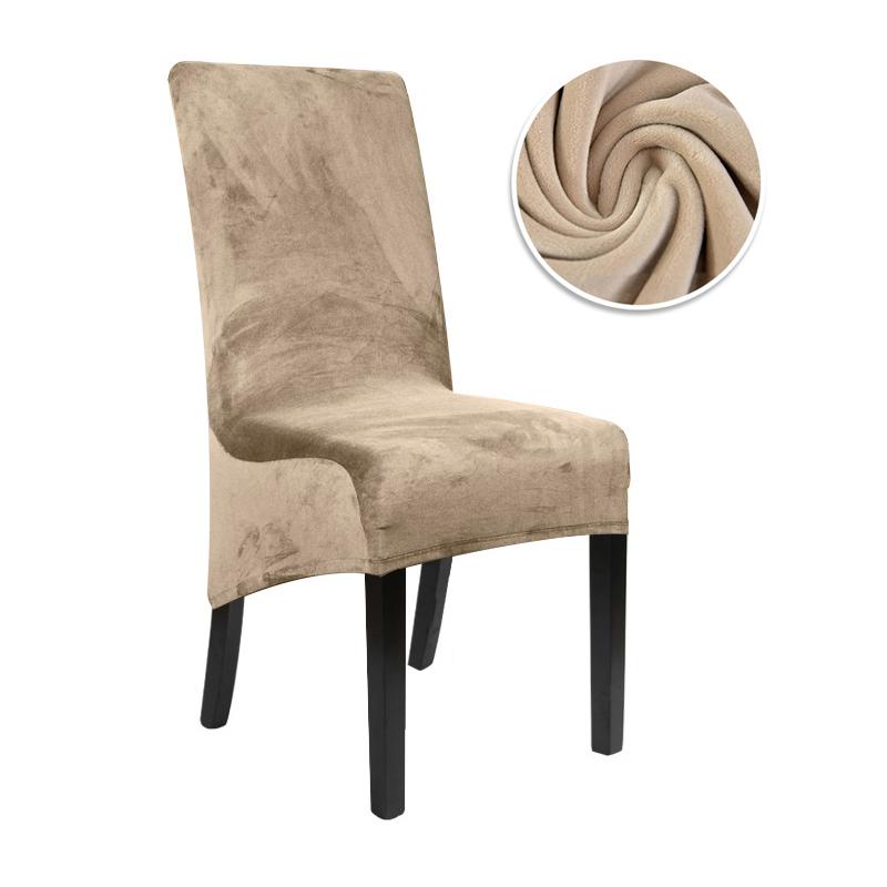 1piece Velvet Fabric Chair Cover Special Large Spandex Cheap Long Back Chair Covers XL Size Seat Cover For Dining Room Home