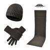 Jdn Tiara Unisex Knitted Winter Hat Scarf Gloves Set