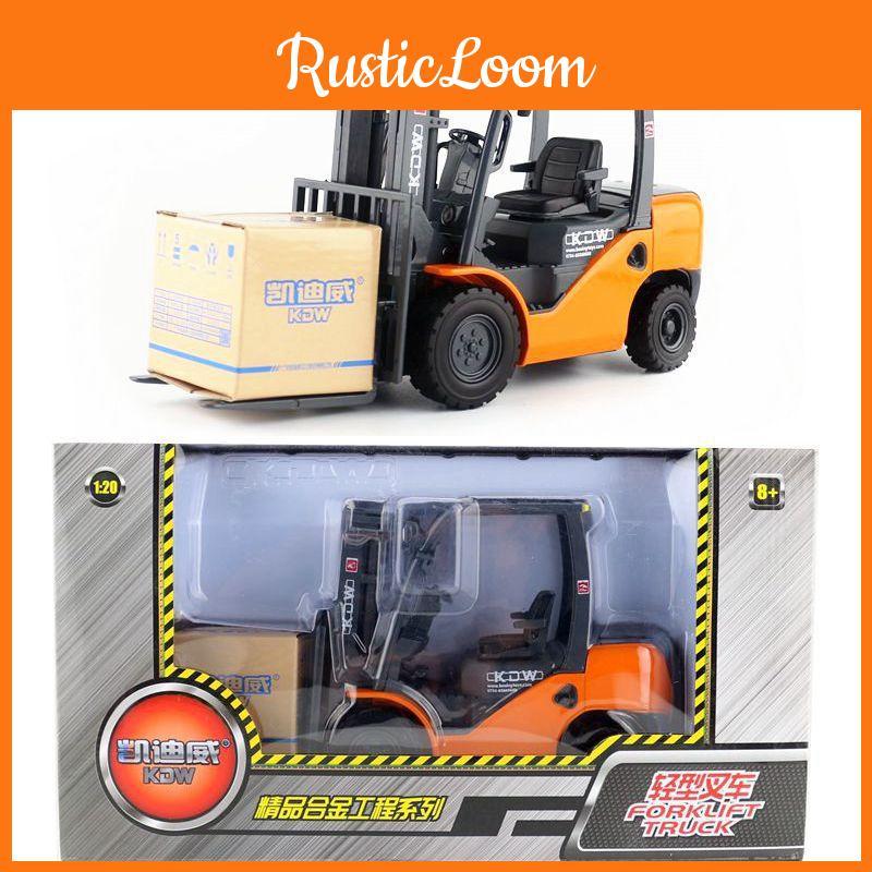 Truck Forklift Alloy Construction Vehicle Model With Inertia Control For Gift