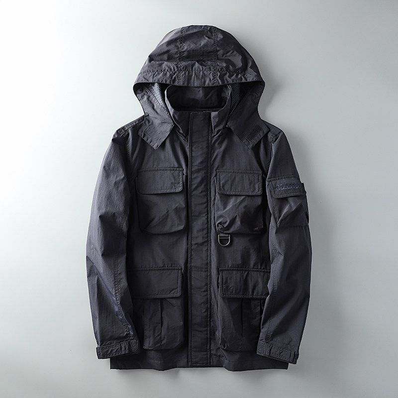 Водонепроницаемая мужская тактическая куртка-оболочка M65 Navy Blue 4XL.