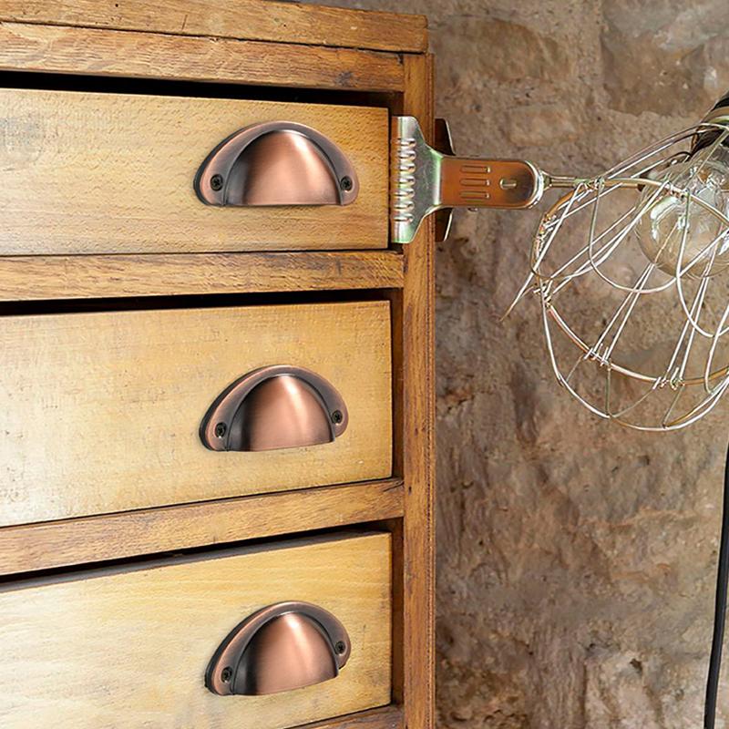 12Pcs/Set Hardware Handle Wardrobe Durable Drawer Pulls Push-pull Furniture Kitchen Cabinet Door Knobs Iron