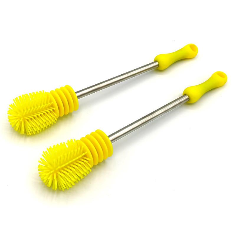 Food Grade Silicone Bottle Brush With Long Handle Baby Cup Cleaning Tool For Daily Use