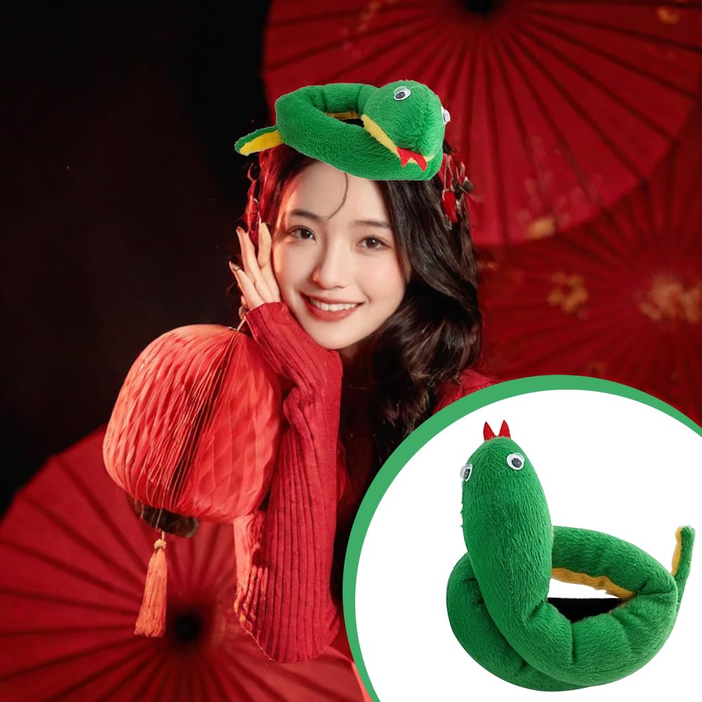 A Cute Snake-design Headband Perfect for the Year of the Snake In 2025. A Great Animal Cosplay Item for New Year's, Christmas, and Halloween (style A)