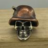 Skull Helmet Bullet Vintage Brass Knife Beads EDC Outdoor Pocket Tools Bead Pendant