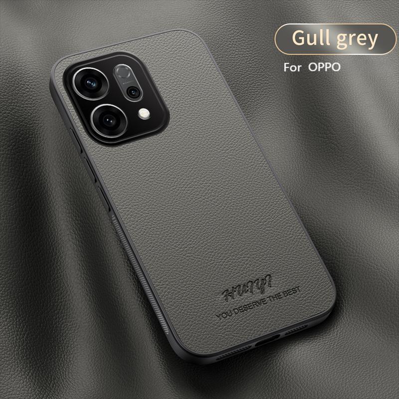 Leather Case for Oppo Reno14 Pro 5G Car Magnetic Holder Wireless Charging Silicone Hard Phone Cover OppoReno14Pro PKZ110 PLA110