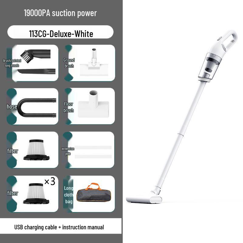 High-Power Handheld Car Vacuum with Wireless Charging, Compact Size, and Strong Suction