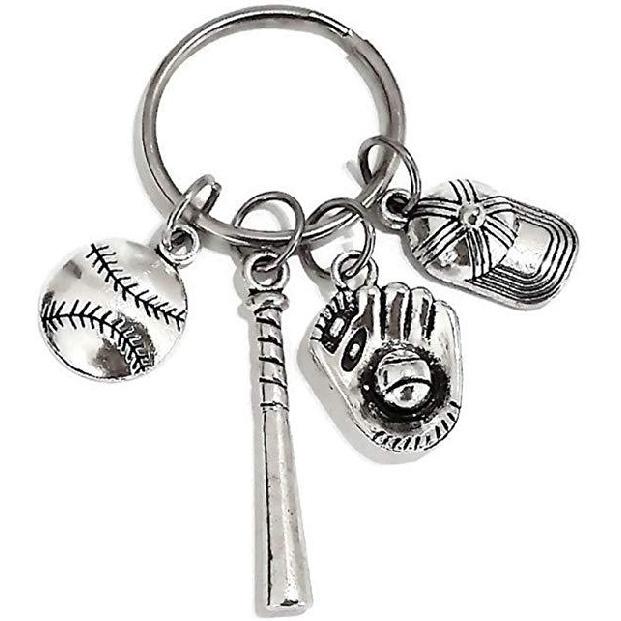 Baseball Key Chains Alloy Baseball Caps Gloves Cool And Unique Sports Bags And Fashionable Key Pendants For Car Keys 4