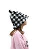 Black & White Check Boa Material Colorful Polyester Mesh Sauna Hat