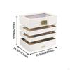 Jewelry Box Dresser Table 4 Layer Multifunction Storage Case with Compartments for Pendants