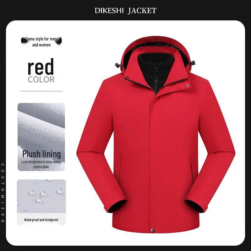 Custom Down Cotton Shell Workwear Jacket with Logo - Ideal for Autumn/Winter 4S Shop Auto Repair Business, Three-in-One Design