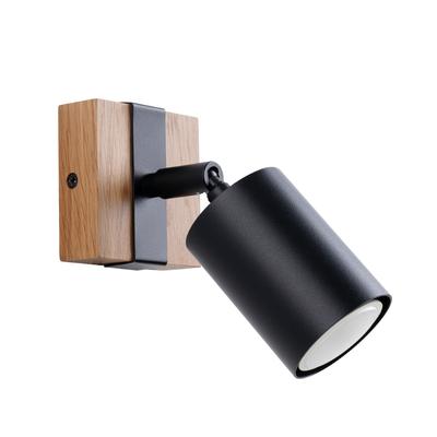 Kinkiet Ignis 1 Gu10 Czarny  Wood Lumilo 13.259.43