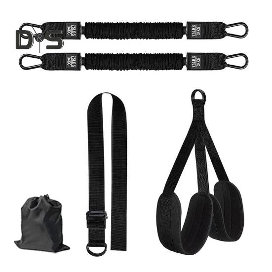 1 Set Klimmzughilfe-Band, 150/225/300 lbs, robuster Klimmzughilfe-Gürtel mit Fußstütze, verstellbar, für das Home-Gym-Workout, horizontale Stange, elastisch